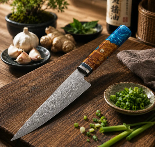 Test de la feuille de papier pour vérifier le tranchant rasoir d un couteau de chef japonais Ryulys et diagnostiquer le fil de la lame