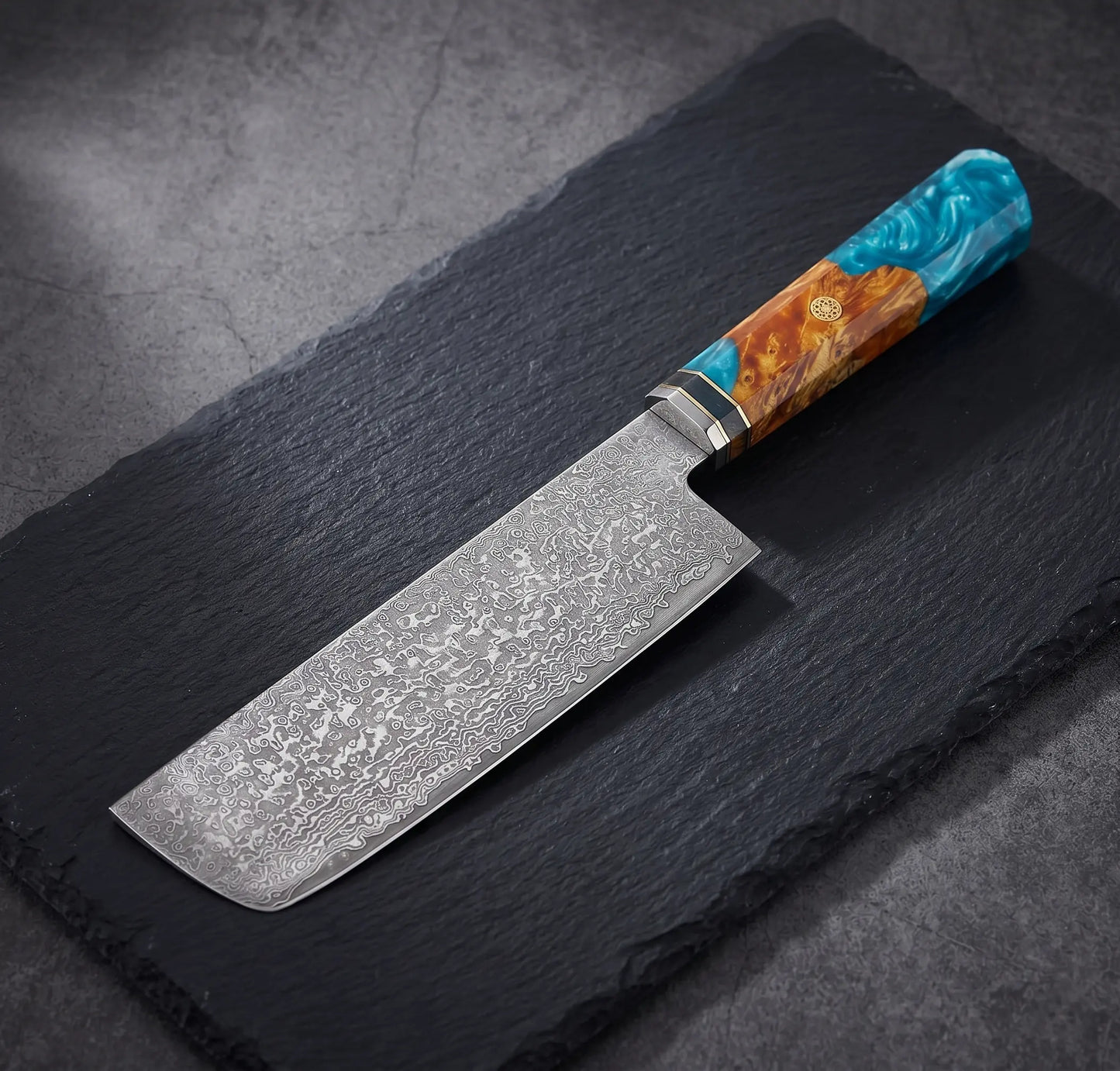 Tranchant rasoir de la lame rectangulaire du couteau à légumes Nakiri