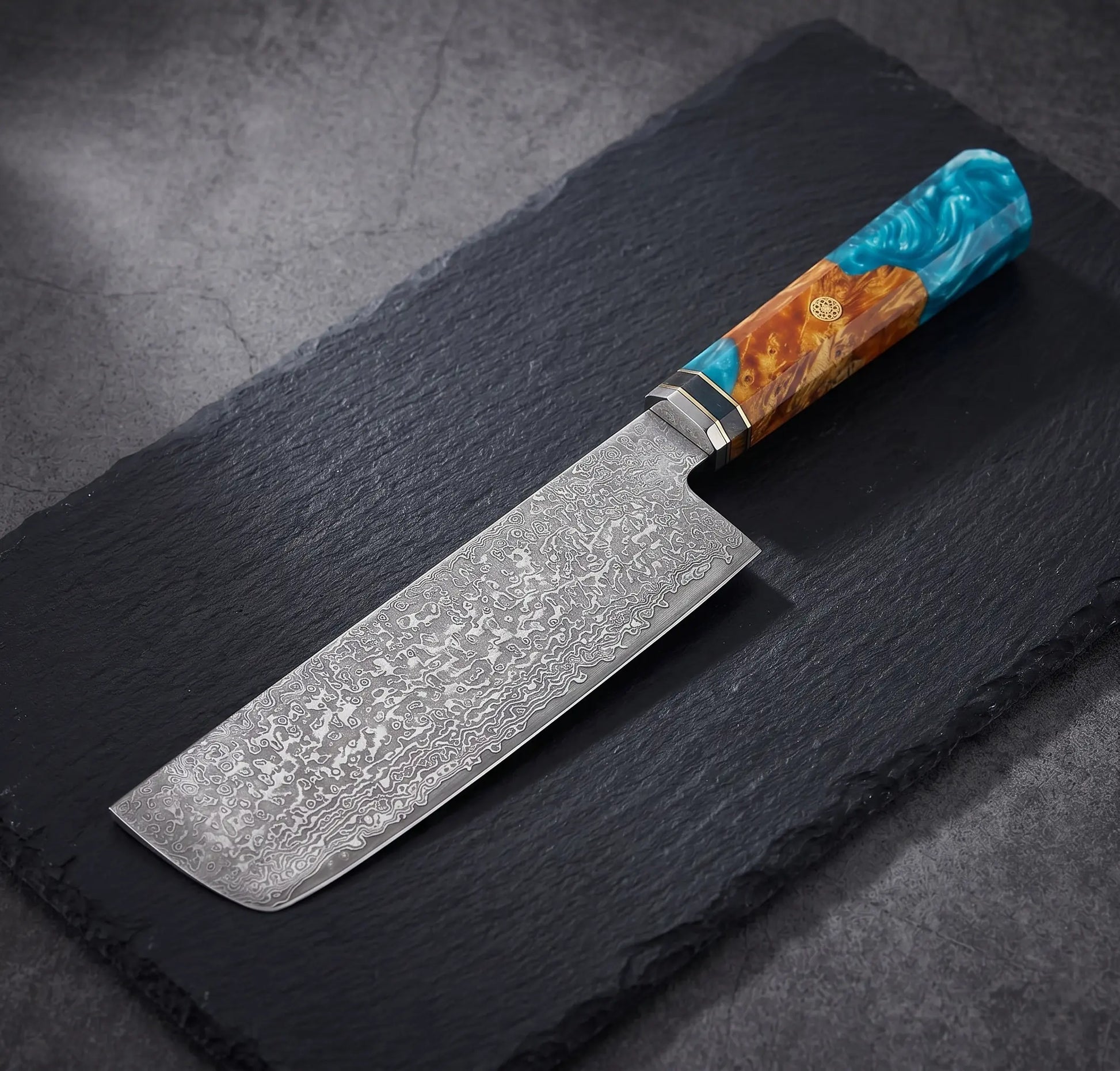 Tranchant rasoir de la lame rectangulaire du couteau à légumes Nakiri